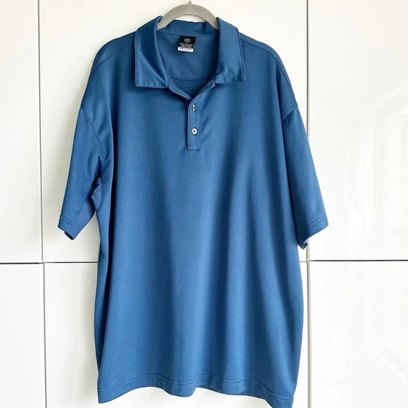 Mens Nike Golf Polo Shirt Sphere Dry Size XXL Short Sleeve Blue - Picture 1 of 9